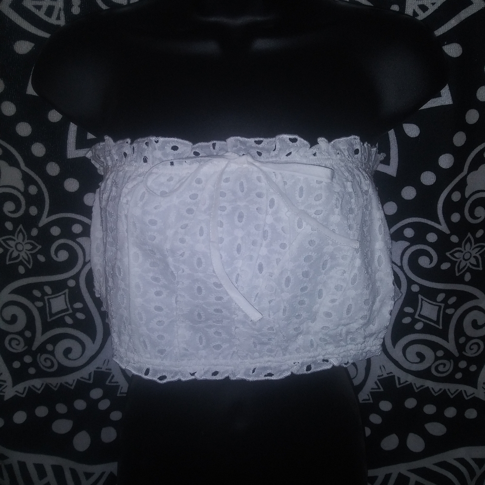 Strapless Size XL Halter Top White Nwot